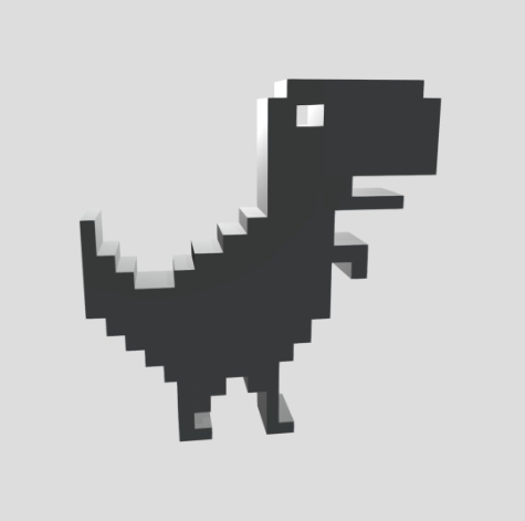 Chrome T-Rex Dinosaur Game 3D - elgooG