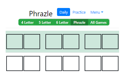 Phrazle Game - Challenge Word Pattern Puzzle Today