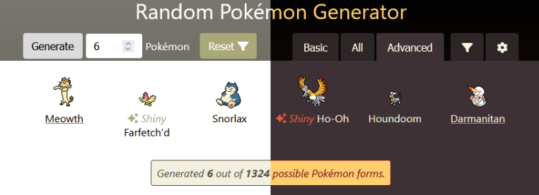 Random Pokémon Generator